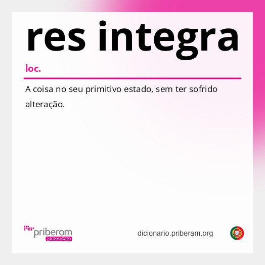 Significado de res integra